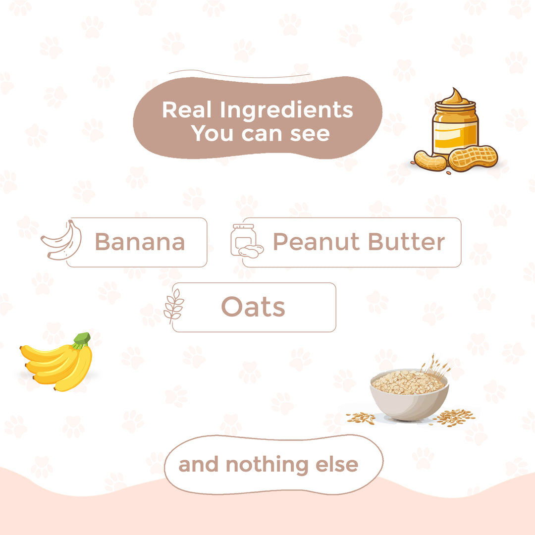 Vegan Treats (Peanut Butter & Banana Bites) 100g