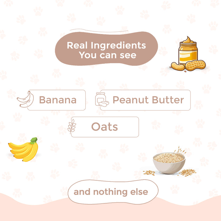 Vegan Treats (Peanut Butter & Banana Bites) 100g